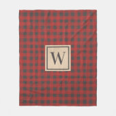 Couverture Polaire Monogramme Red Buffalo Plaid (Devant)