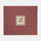 Couverture Polaire Monogramme Red Buffalo Plaid (Devant (Horizontal))