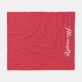 Couverture Polaire Monogramme Red Hearts Design élégant (Devant (Horizontal))