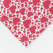 Couverture Polaire Monogramme Red Valentine Heart Motif (Coin)