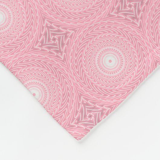 Couverture Polaire Monogramme rose cercles motif (Coin)