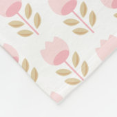Couverture Polaire Monogramme rose Floral Motif bébé fille Nursery (Coin)