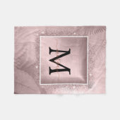 Couverture Polaire Monogramme rose Parties scintillant or (Devant (Horizontal))