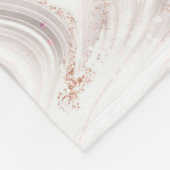 Couverture Polaire Monogramme Rose Parties scintillant or Agate noir  (Coin)