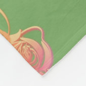 Couverture Polaire Monogramme Rose romantique (Coin)