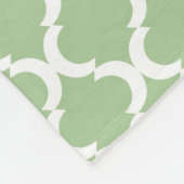 Couverture Polaire Monogramme rose rose du Quatrefoil vert du Nil (Coin)