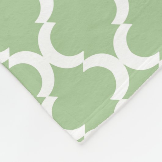 Couverture Polaire Monogramme rose rose du Quatrefoil vert du Nil (Coin)