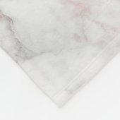Couverture Polaire Monogramme Rose tendance-or Faux Marble (Coin)