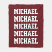 Couverture Polaire Monogramme rouge personnalisé (Devant)