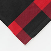 Couverture Polaire Monogramme rouge rustique de famille de contrôle (Coin)