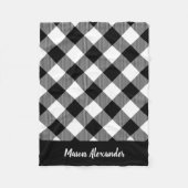 Couverture Polaire Monogramme Russe Black and White Buffalo Check (Devant)