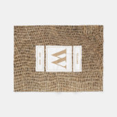 Couverture Polaire Monogramme Russe de Burlap initial (Devant (Horizontal))