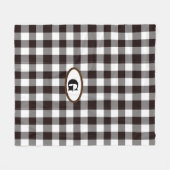 Couverture Polaire Monogramme Rustique Chic Plaid (Devant (Horizontal))