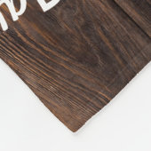 Couverture Polaire Monogramme rustique de cadre de coeur de photo de (Coin)