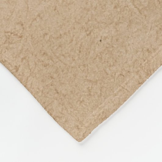 Couverture Polaire Monogramme Rustique Kraft papier Brown Look (Coin)