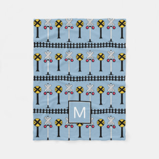 Couverture Polaire Monogramme | Signaux de train pour enfants