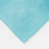 Couverture Polaire Monogramme simple et chic de turquoise d'Aqua avec (Coin)