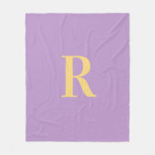 Couverture Polaire Monogramme simple Lilac moderne (Devant)