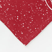 Couverture Polaire monogramme simple moderne élégant rouge initial (Coin)