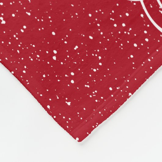 Couverture Polaire monogramme simple moderne élégant rouge initial (Coin)