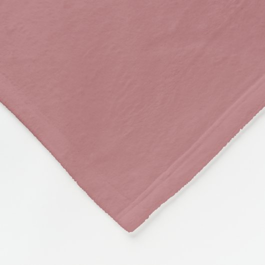 Couverture Polaire Monogramme simple moderne rose poussiéreux (Coin)