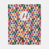 Couverture Polaire Monogramme Solide et bande 🎱 billes de billard (Devant)