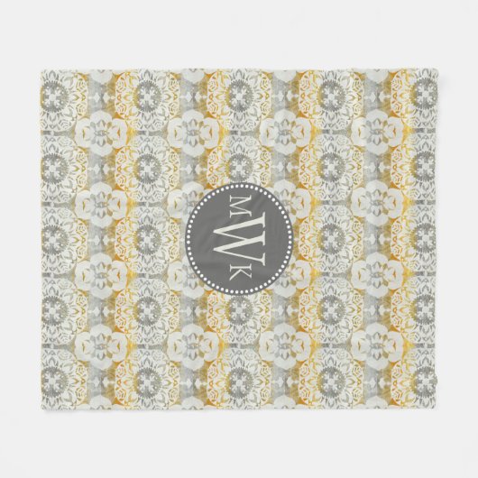 Couverture Polaire Monogramme | Tapestry Rosette II (Devant (Horizontal))