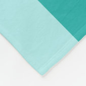 Couverture Polaire Monogramme Turquoise Stripes Motif de coeur modern (Coin)