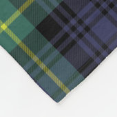Couverture Polaire Monogramme vert plaqué rustique Tartan (Coin)