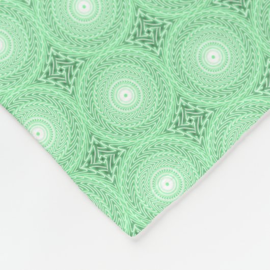 Couverture Polaire Monogramme vert ressort cercles motif (Coin)