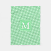Couverture Polaire Monogramme vert ressort cercles motif (Devant)
