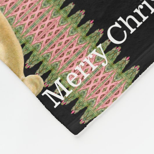 Couverture Polaire Monogramme victorien de Noël de bébés de bonhomme (Coin)