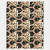 Couverture Polaire Monogramme victorien de Noël de musique d'ange (Devant)