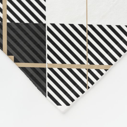 Couverture Polaire Monogrammed Black White Gold (Coin)