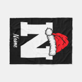 Couverture Polaire Monogrammed Family Christmas With Name  (Devant (Horizontal))