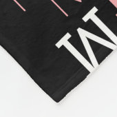 Couverture Polaire monogrammed moderne noir (Coin)