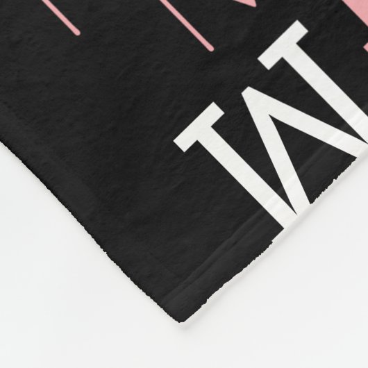 Couverture Polaire monogrammed moderne noir (Coin)