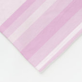 Couverture Polaire Monogrammes à rayures roses pour bébé (Coin)