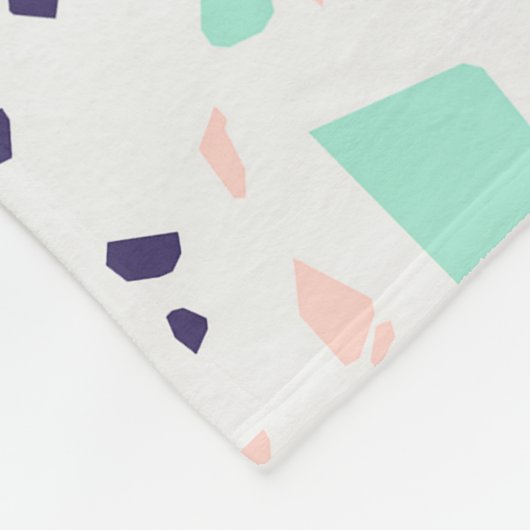 Couverture Polaire Monographie de menthe blanche Terrazzo (Coin)