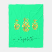 Couverture Polaire Monographie de néon menthe à l'ananas d'or (Devant)