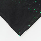 Couverture Polaire Monographie de parties scintillant vert foncé mou (Coin)