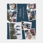 Couverture Polaire Monographie rustique collage de famille 7 photo bl (Devant)