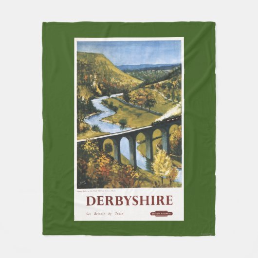 Couverture Polaire Monsal Dale, train et viaduc British Rail (Devant)