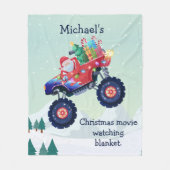 Couverture Polaire Monster de Noël Camion Père Noël (Devant)