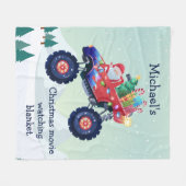 Couverture Polaire Monster de Noël Camion Père Noël (Devant (Horizontal))