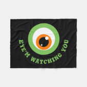 Couverture Polaire Monster Eye Pun Fleece Blanche (Devant (Horizontal))