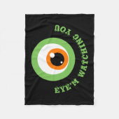 Couverture Polaire Monster Eye Pun Fleece Blanche (Devant)