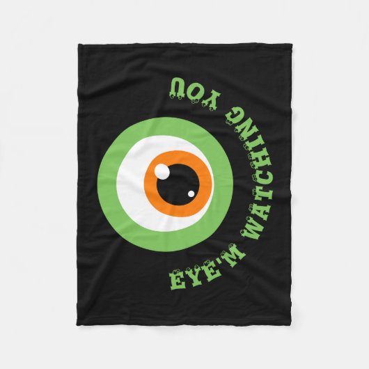 Couverture Polaire Monster Eye Pun Fleece Blanche (Devant)