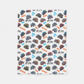 Couverture Polaire Monster Truck Boom Crunch Crash Crush Nom du garço (Devant)