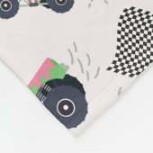 Couverture Polaire Monster Trucks Colorée Motif de course (Coin)
